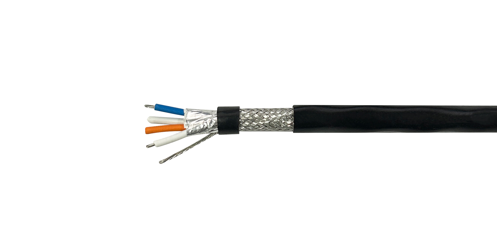 Communication Cable RS485 2×2×24AWG, 120OHM, TC, PE Ins, AI/PET/TC Brd, Black LSZH Jkt